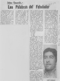 Las palabras del fabulador.