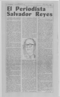 El periodista Salvador Reyes