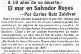 El mar en Salvador Reyes