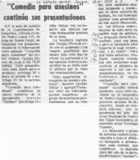 "Comedia para asesinos" continúa sus presentaciones.