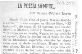 La poesía siempre