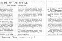 V presencia de Matías Rafide