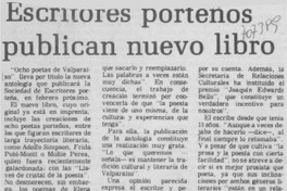 Escritores porteños publican nuevo libro.