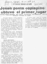 Joven poeta copiapino obtuvo el primer lugar.