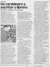 De carabinero a escritor y librero: [entrevista]