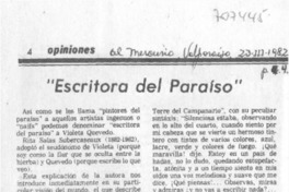 Escritora del paraíso