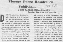 Vicente Pérez Rosales en Valdivia