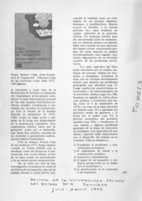 Chile, ¿una economía de transición?