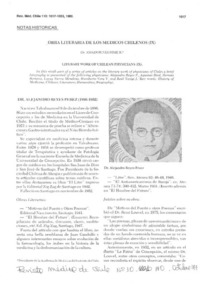 Obra literaria de los médicos chilenos (IX)