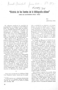 Historia de las fuentes de la bibliografía chilena"