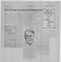 Los folletos y el teatro de Recabarren