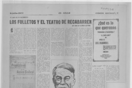 Los folletos y el teatro de Recabarren