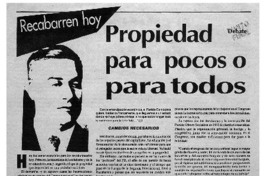 Propiedad para pocos o para todos