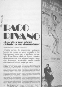 Paco Rivano: [entrevista]