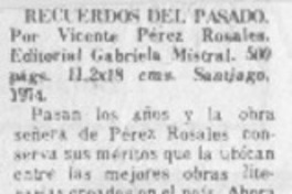 Recuerdos del pasado.