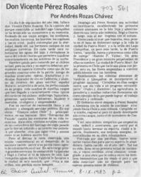Don Vicente Pérez Rosales