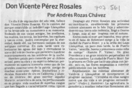 Don Vicente Pérez Rosales