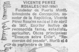 Vicente Pérez Rosales (1807-1886)