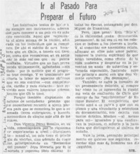 Ir al pasado para preparar el futuro