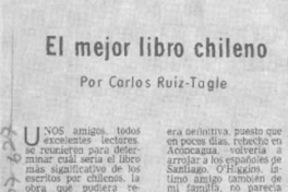 El mejor libro chileno