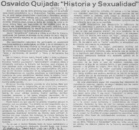 Osvaldo Quijada: "Historia y sexualidad".