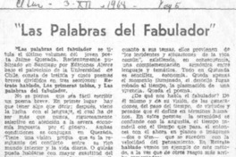 Las palabras del fabulador