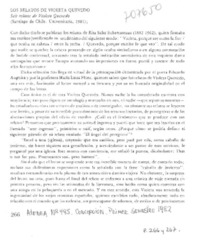 Los relatos de Violeta Quevedo