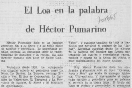 El Loa en la palabra de Héctor Pumarino