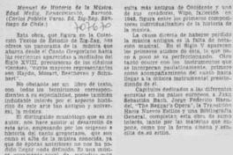 Manual de historia de la música. Edad media, renacimiento, barroco.