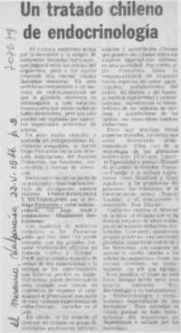 Un tratado chileno de endocrinología.