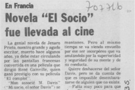 Novela "El socio" fue llevada al cine.