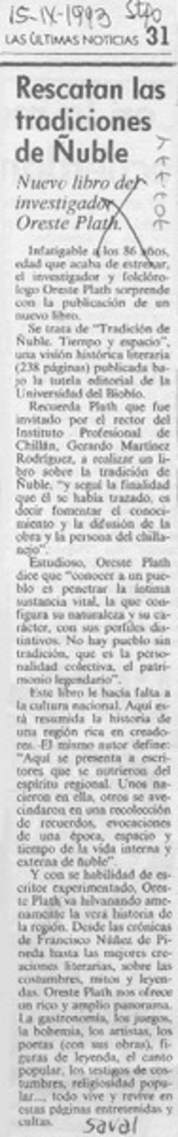 Rescatan las tradiciones de Ñuble