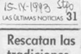 Rescatan las tradiciones de Ñuble