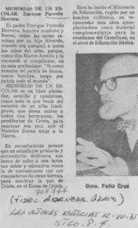 Memorias de un escolar