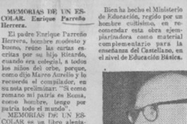 Memorias de un escolar