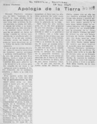 Apología de la tierra.