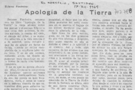 Apología de la tierra.