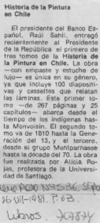 Historia de la pintura en Chile.