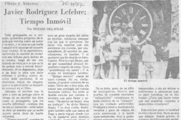 Javier Rodríguez Lefebre: tiempo inmóvil