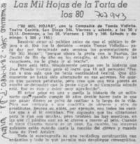 Las Mil hojas de la torta de los 80.
