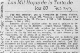 Las Mil hojas de la torta de los 80.