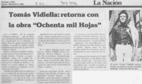 Tomás Vidiella estrenará "Ochenta mil hojas".