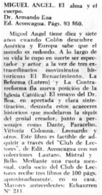 Miguel Angel. El alma y el cuerpo.