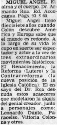 Miguel Angel. El alma y el cuerpo