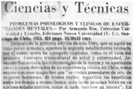 Problemas psicológicos y clínicos de enfermedaes mentales.