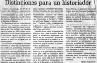 Distinciones para un historiador