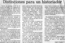 Distinciones para un historiador