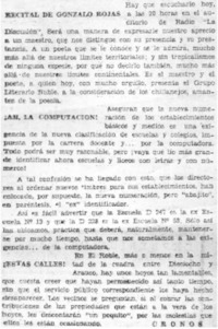 Recital de Gonzalo Rojas