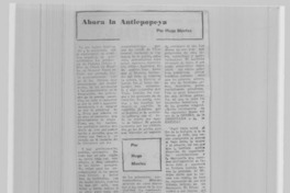 Ahora la antiepopeya