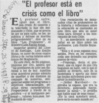 "El profesor está en crisis como el libro".